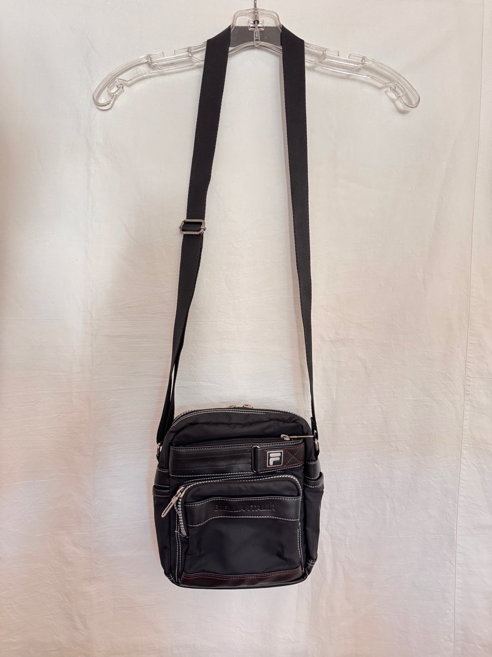 FILA Black Nylon Crossbody Shoulder Bag – Bella Italia Detail